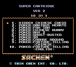 Super Cartridge Ver 2 - 10 in 1 (Asia) (Ja) (Unl)
